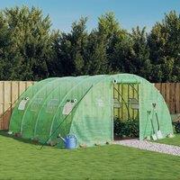 Berkfield Home Greenhouse with Steel Frame Green 16 m 4x4x2 m