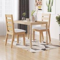 Berkfield Home Dining Table 110x70x75 cm Solid Wood Acacia in Brown | Size: 110 x 70 x 75 cm