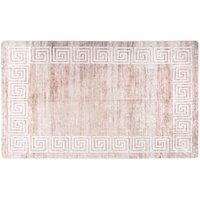 Berkfield Home Rug Washable 120x180 cm Beige Anti Slip | Size: 100 cm diameter