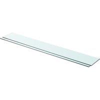 Berkfield Home Shelves 2 pcs Panel Glass Clear 90x12 cm