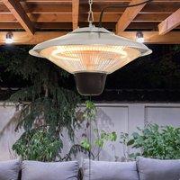 OUTSUNNY Patio Heater Ceiling Hanging Light 1500W Pull Switch Electric in Silver