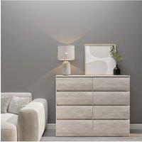 Seconique Malvern 8 Drawer Chest in Light Stone