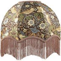 Happy Homewares Victorian Designed Vintage Lamp Shade with Green & Blue Floral Decor | Size: 14 inches