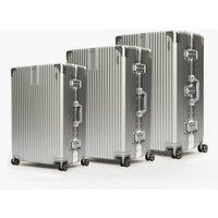 Archive Design Studios Odyssey Suitcase in Silver | Size: 3 Pack