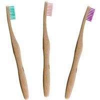 Dr. Botanicals Pastel Bamboo Toothbrush Kit for Oral Care, Plaque Removal in White
