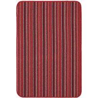 THE RUGS Washable All-Purpose Nonslip Mats Stripe Design 112 in Red | Size: 67 cm x 180 cm