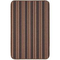 THE RUGS Washable All-Purpose Nonslip Mats Stripe Design 112 in Brown | Size: 67 cm x 180 cm