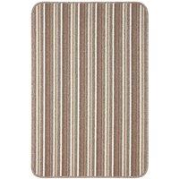 THE RUGS Washable All-Purpose Nonslip Mats Stripe Design 112 in Taupe | Size: 67 cm x 240 cm