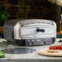 Cooks Professional Electric Pizza Maker Oven 2200W with Dual Heating Control for Indoor & Outdoor Use in Silver