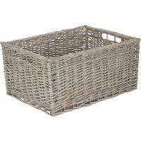 Red Hamper Jumbo Grey Wash Storage Basket - Unlined