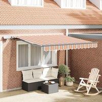 Berkfield Home Manual Retractable Awning with LED Multicolour Stripe 350x250 cm