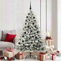 Berkfield Home Artificial Pre-lit Christmas Tree with Ball Set Green 180 cm