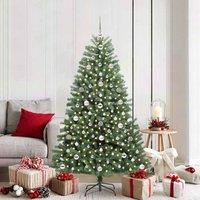 Berkfield Home Artificial Hinged Christmas Tree Green 180 cm PVC & Metal