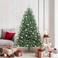 Berkfield Home Artificial Hinged Christmas Tree Green 180 cm PVC & Metal