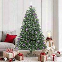Berkfield Home Artificial Hinged Christmas Tree Green 180 cm PVC & Metal