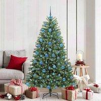 Berkfield Home Artificial Hinged Christmas Tree Green 180 cm PVC & Metal