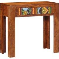 Berkfield Home Console Table 80x35x75 cm Solid Wood Acacia in Brown | Size: 80 x 35 x 75 cm