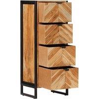 Berkfield Home Bathroom Cabinet 40x30x100 cm Solid Wood Acacia & Iron in Brown | Size: 40 x 30 x 100 cm