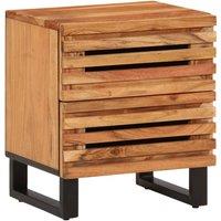 Berkfield Home Bedside Cabinets 2 pcs 40x34x46 cm Solid Wood Acacia in Brown | Size: 40 x 34 x 46 cm