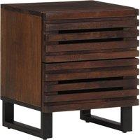 Berkfield Home Bedside Cabinets 2 pcs 40x33x46 cm Solid Wood Mango in Brown | Size: 40 x 33 x 46 cm