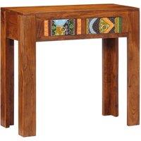 Berkfield Home Console Table 80x35x75 cm Solid Wood Acacia in Brown | Size: 80 x 35 x 75 cm