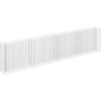 Berkfield Home Gabion Raised Bed Galvanised Steel 360x30x90 cm in Silver | Size: 360 x 30 x 90 cm