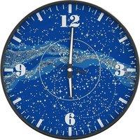 Berkfield Home Wall Clock with Luminous Scales & Pointers Blue 30 cm