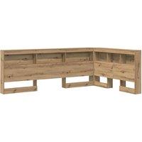 Berkfield Home Storage Headboard with Shelf Artisan oak 120 cm Engineered wood in Brown