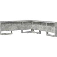 Berkfield Home Storage Headboard Concrete grey 200 cm Engineered wood