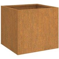 Berkfield Home Planter 49x47x46 cm Corten Steel in Brown | Size: 49 x 47 x 46 cm
