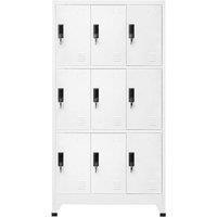 Berkfield Home Locker Cabinet White 90x45x180 cm Steel | Size: 90 x 45 x 180 cm