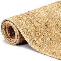 Berkfield Home Handmade Rug Jute Natural 80x160 cm | Size: 100 cm diameter