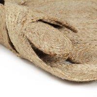Berkfield Home Handmade Rug Braided Jute 90 cm in Brown | Size: 100 cm diameter