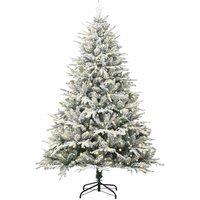 Berkfield Home Realistic Artificial Pre-lit Christmas Tree Green 180 cm PVC & PE
