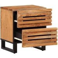 Berkfield Home Decorative Bedside Cabinets 2 pcs 40x34x46 cm Solid Wood Acacia in Brown | Size: 40 x 34 x 46 cm