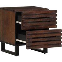 Berkfield Home Beautiful Bedside Cabinets 2 pcs 40x33x46 cm Solid Wood Mango in Brown | Size: 40 x 33 x 46 cm