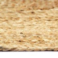 Berkfield Home Handmade Rug Jute Natural 80x160 cm | Size: 100 cm diameter