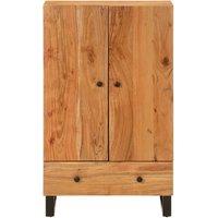 Berkfield Home Highboard with Drawer 60x33x100 cm Solid Wood Acacia&Iron in Brown | Size: 60 x 33 x 100 cm