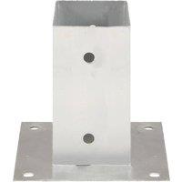 Berkfield Home Post Anchors 4 pcs Galvanised Metal 71 mm in Silver
