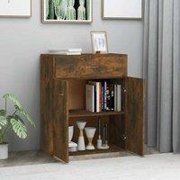 Berkfield Home Sideboard Smoked Oak 60x30x75 cm Engineered Wood in Brown | Size: 60 x 30 x 75 cm