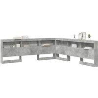 Berkfield Home Storage Headboard Concrete grey 200 cm Engineered wood