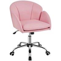 Kelvenix Cute Desk Chair Swivel Simple Pink in Light Pink | Size: 0.6m2