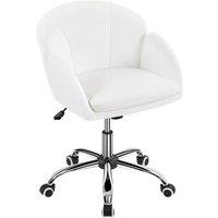 Kelvenix Cute Desk Chair Swivel Snowy in Cool White | Size: 0.6m2