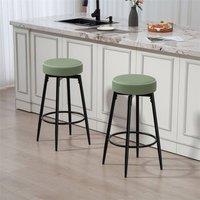 EONLION Green PU Leather Barstools Set of 2 | Size: 100 cm