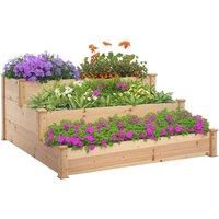 Kelvenix Wooden Raised Bed 3-Tier in Natural | Size: 100g