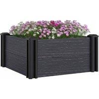 Kelvenix 2 x 2 x 1ft Vinyl Raised Garden Bed Kit in Dark Grey | Size: 100g
