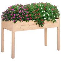 Kelvenix Raised Wood Garden Bed Planter in Brown | Size: 100g