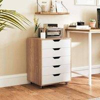 FORGEVIO Rolling Dresser Storage Cabinet Under Desk Filing Cabinet