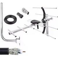 Ventryn 4G DIGITAL TV AERIAL KIT HD FOR INDOOR OUTDOOR OR LOFT INSTALLATION in Silver