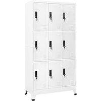 Berkfield Home Locker Cabinet White 90x45x180 cm Steel | Size: 90 x 45 x 180 cm